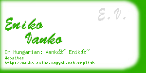 eniko vanko business card